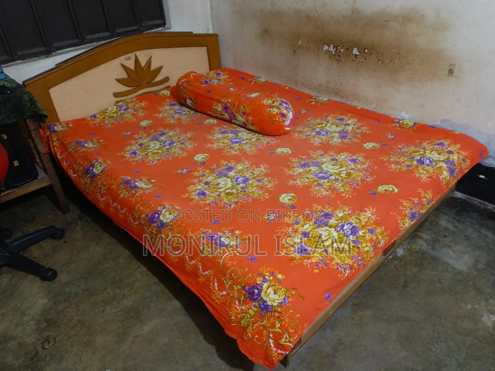 Double bed ship wood