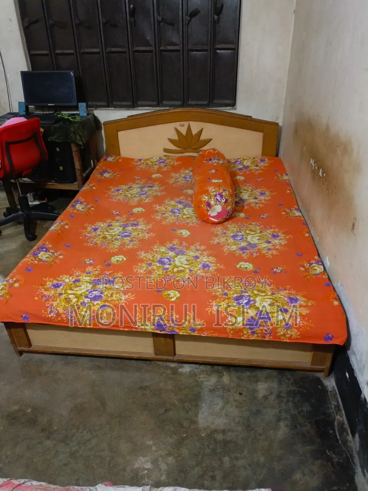 Double bed ship wood