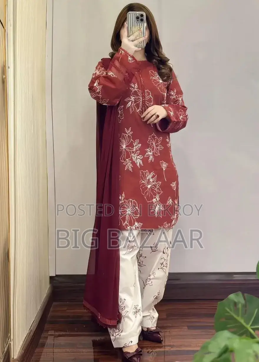 Skin Print Cotton Three Pieces
