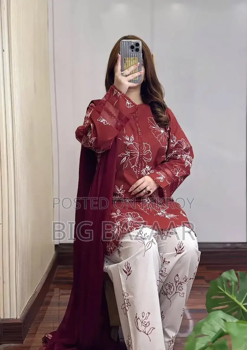 Skin Print Cotton Three Pieces