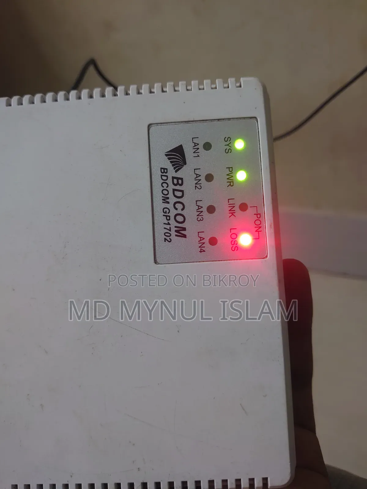 বিডিকম ৪ পোর্টস জিপন ওএনইউ