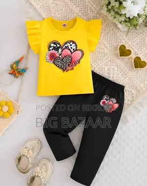 বেবি গার্লস টি-শার্ট প্যান্ট সেট