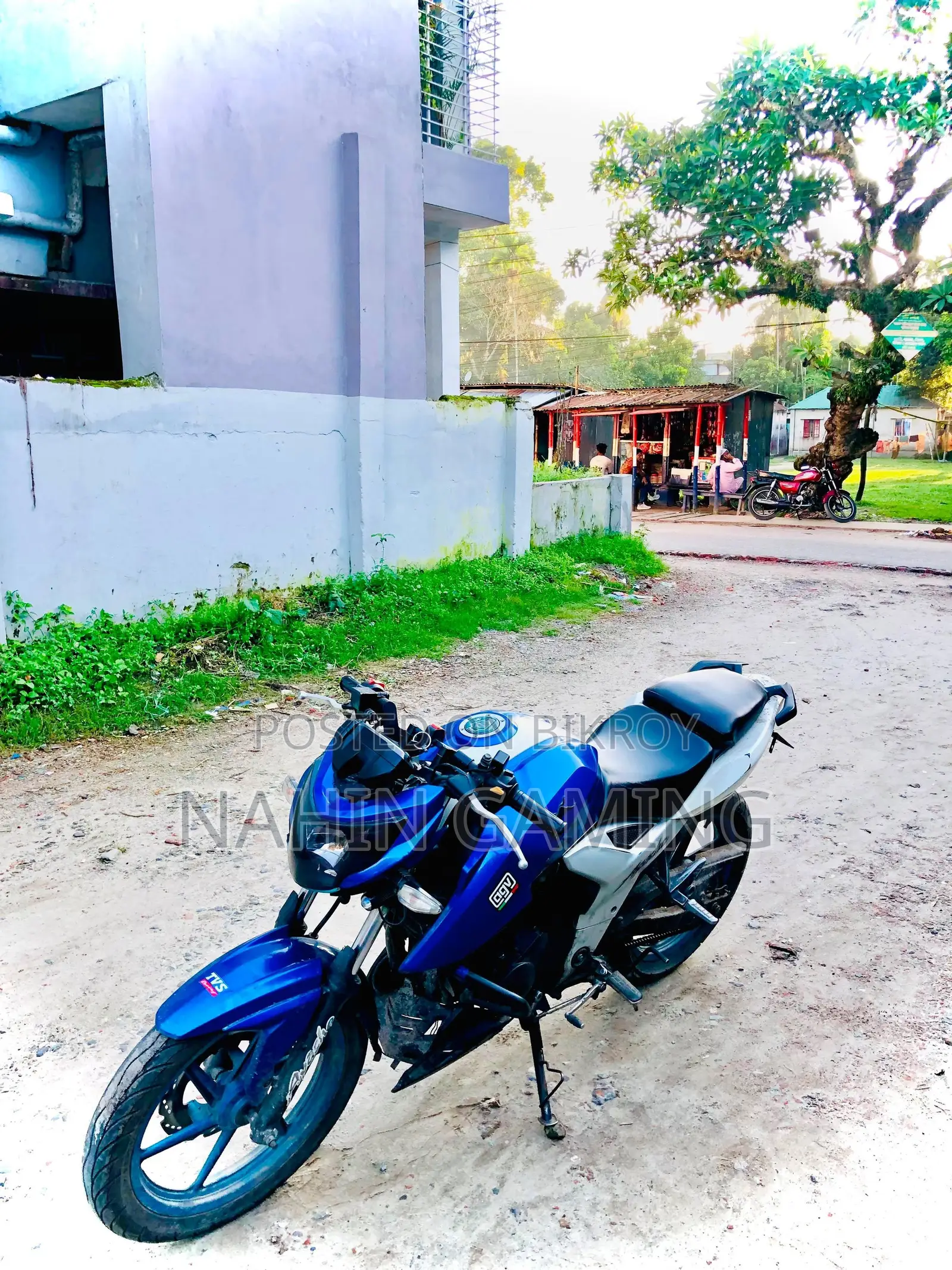 New TVS Apache 160 4V 2019 Blue