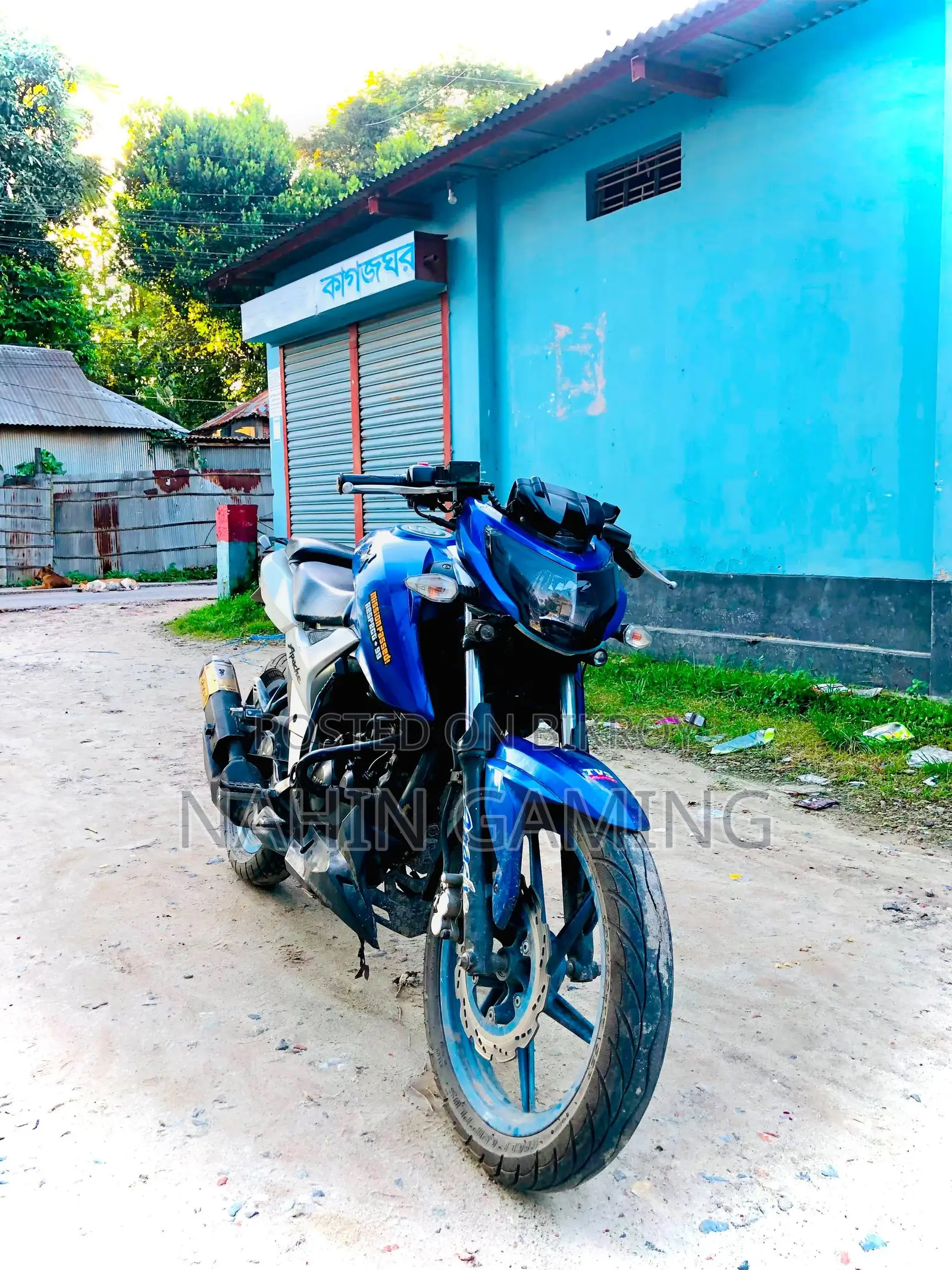New TVS Apache 160 4V 2019 Blue