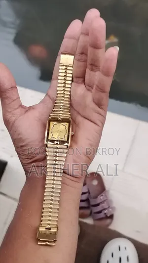 Swistar Swiss Quartz 9570M Gold-Plated Rectangle Dress Watch