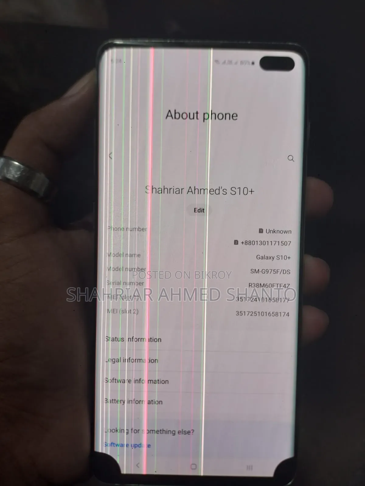 Samsung Galaxy S10 Plus 128 GB White