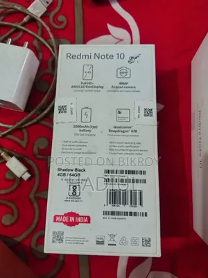 শাওমি রেডমি নোট ১০ ৬৪ জিবি ব্ল্যাক