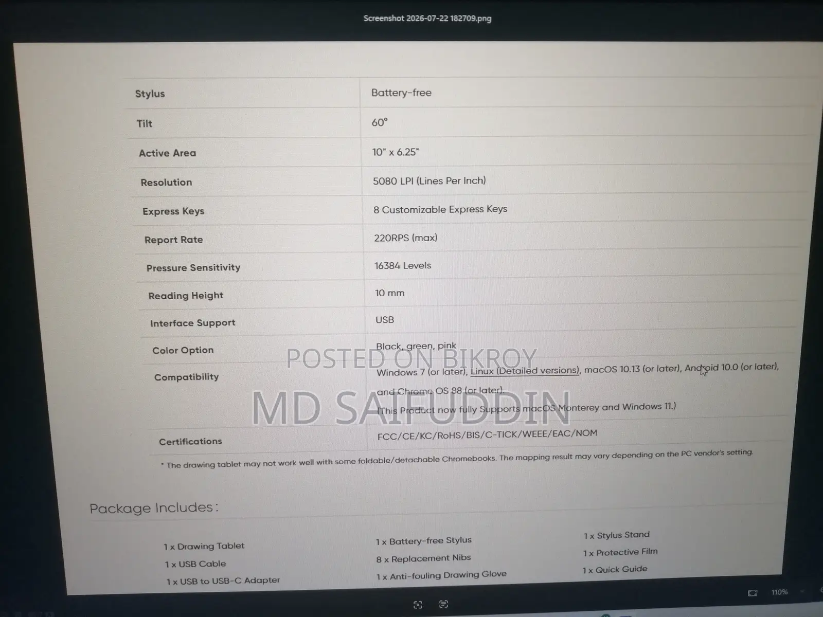 Tablet 2 TB Black