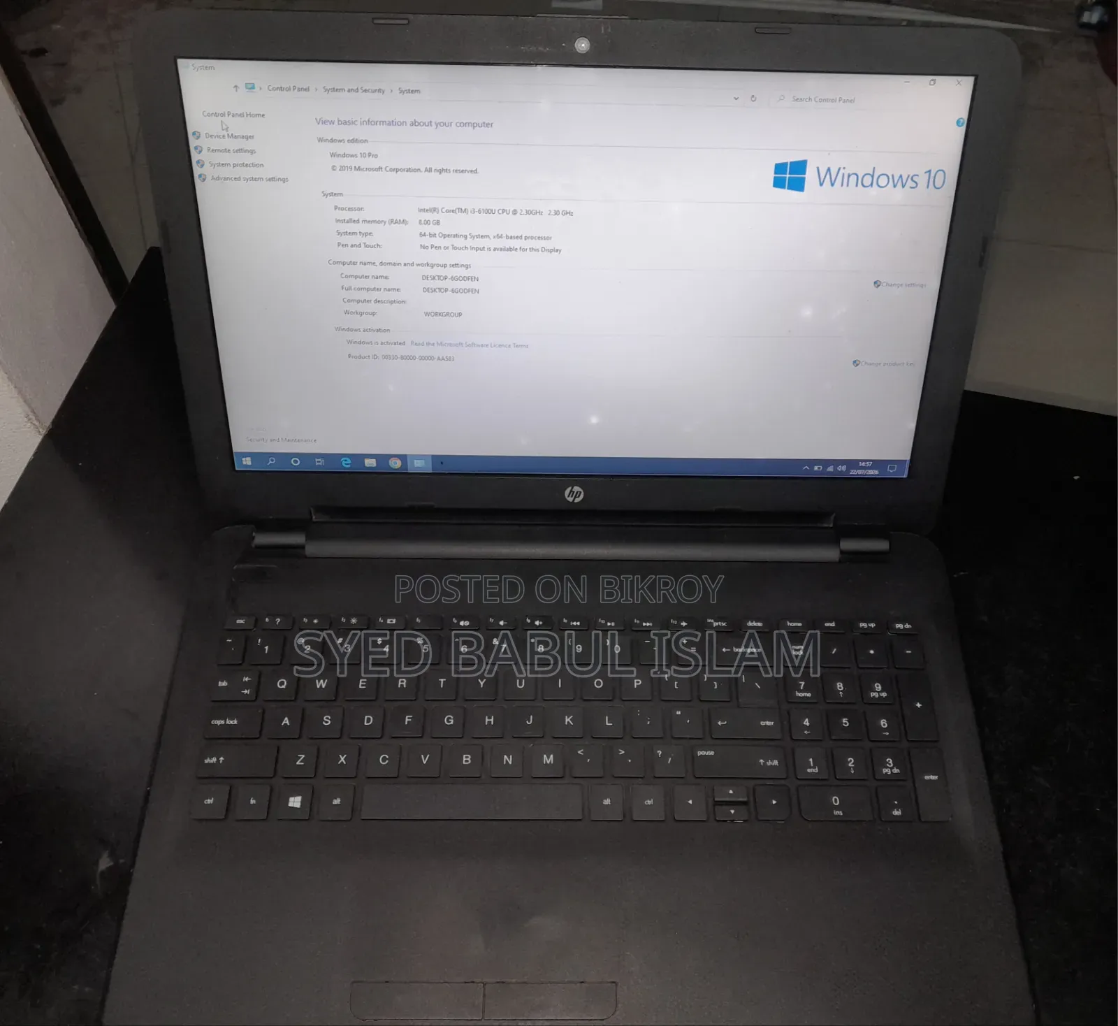 Laptop HP Stream Notebook 8GB Intel Core I3 SSD 256GB