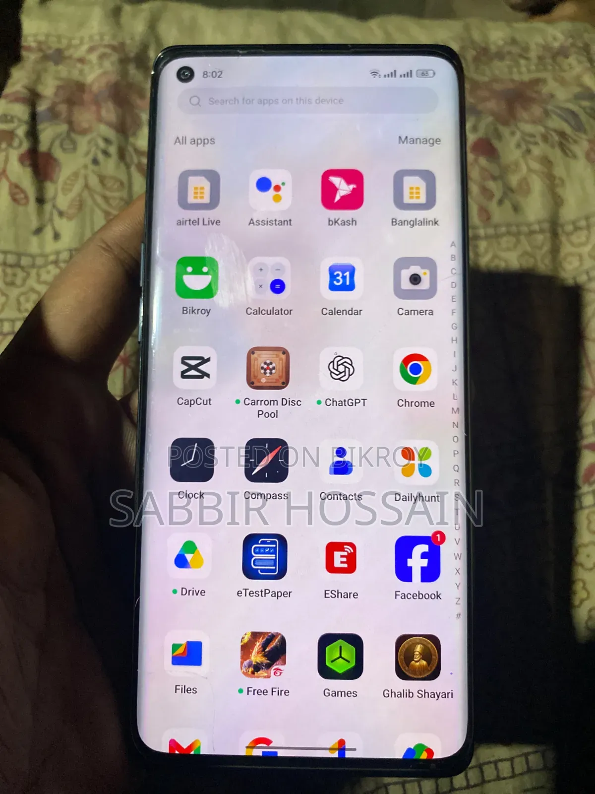 অপ্পো রেনো ৬ প্রো ৫জি ২৫৬ জিবি কালো