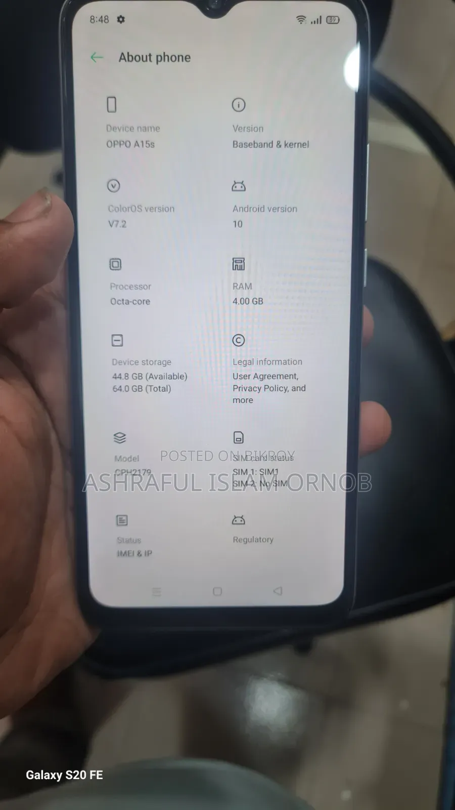 Oppo A15s 64 GB White