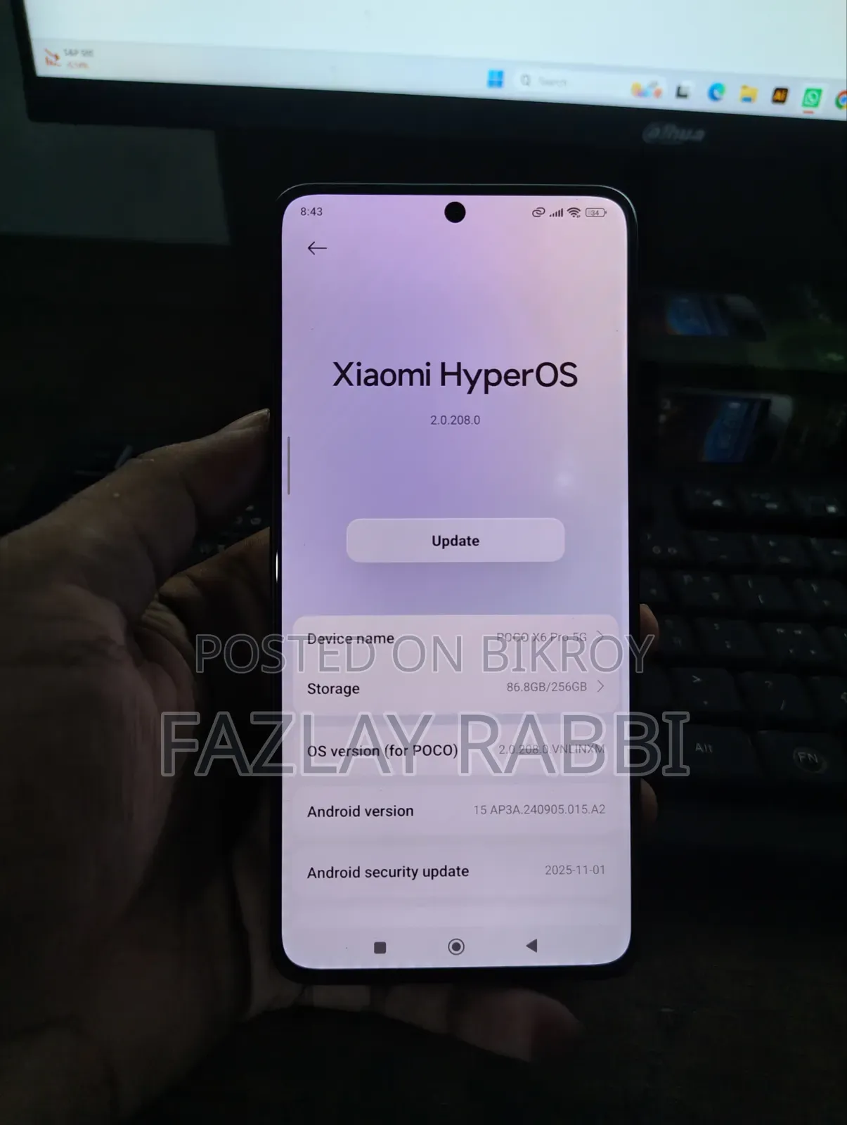 শাওমি পোকো এক্স৬ প্রো ২৫৬ জিবি ব্ল্যাক