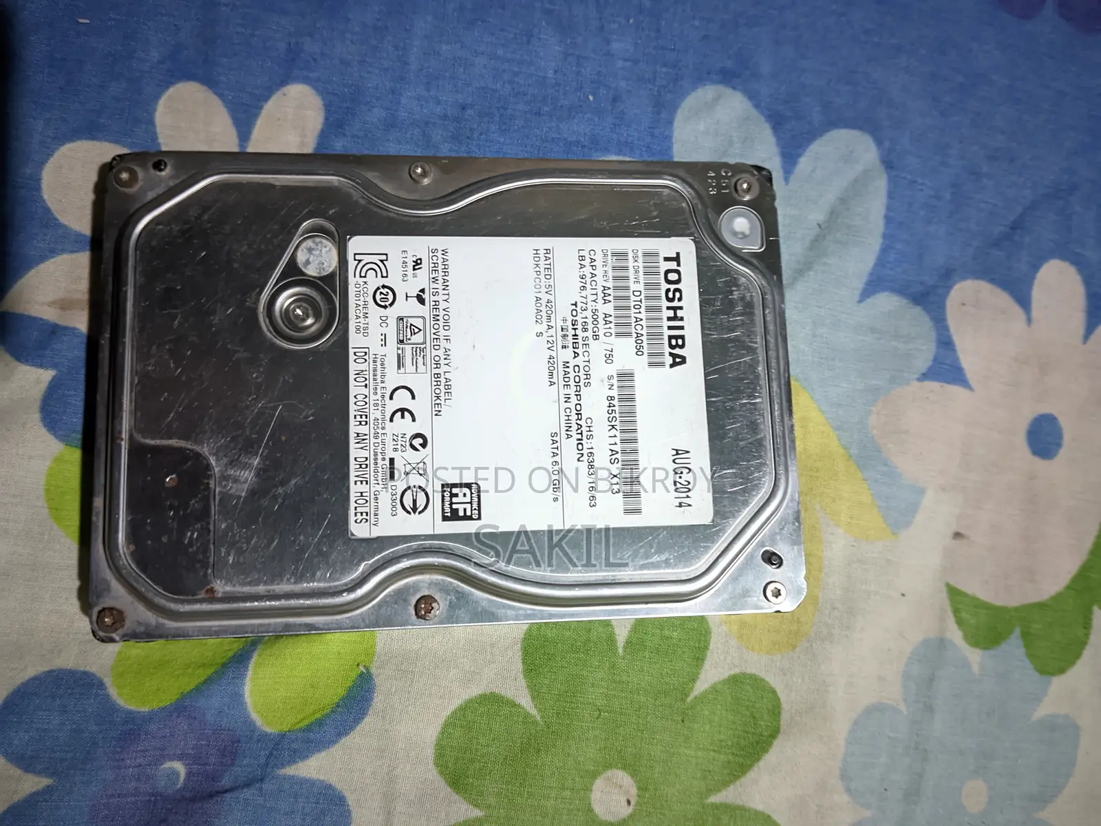 Toshiba 500 GB Hard Disk