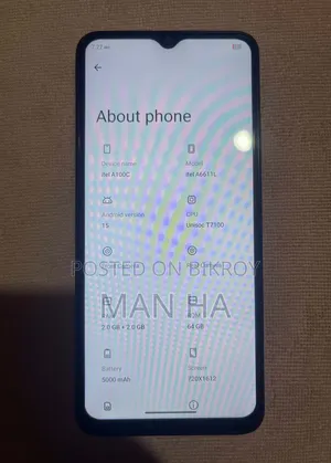 নতুন আইটেল এ১০০সি ৬৪ জিবি ব্ল্যাক
