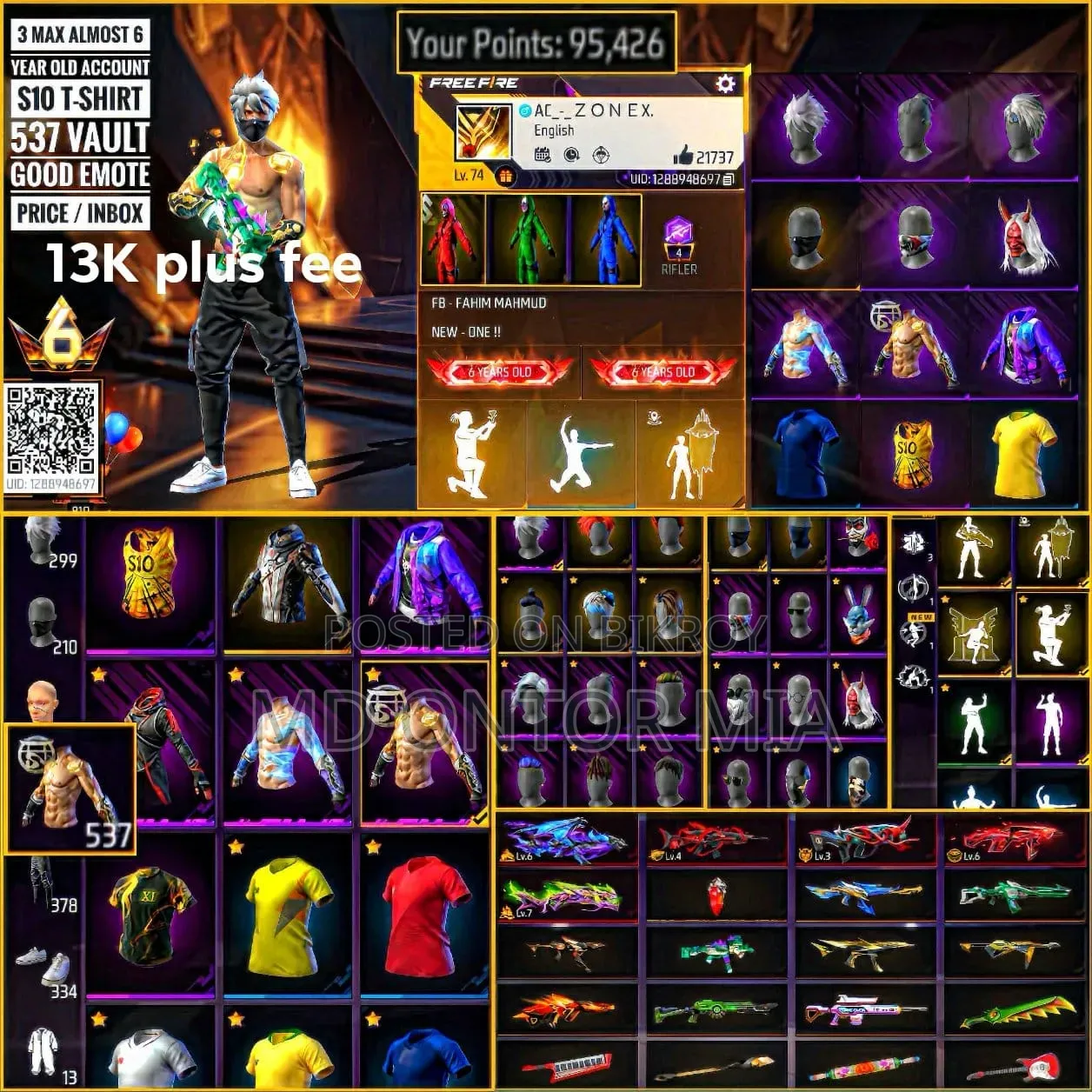 Free Fire Id Sell Buy