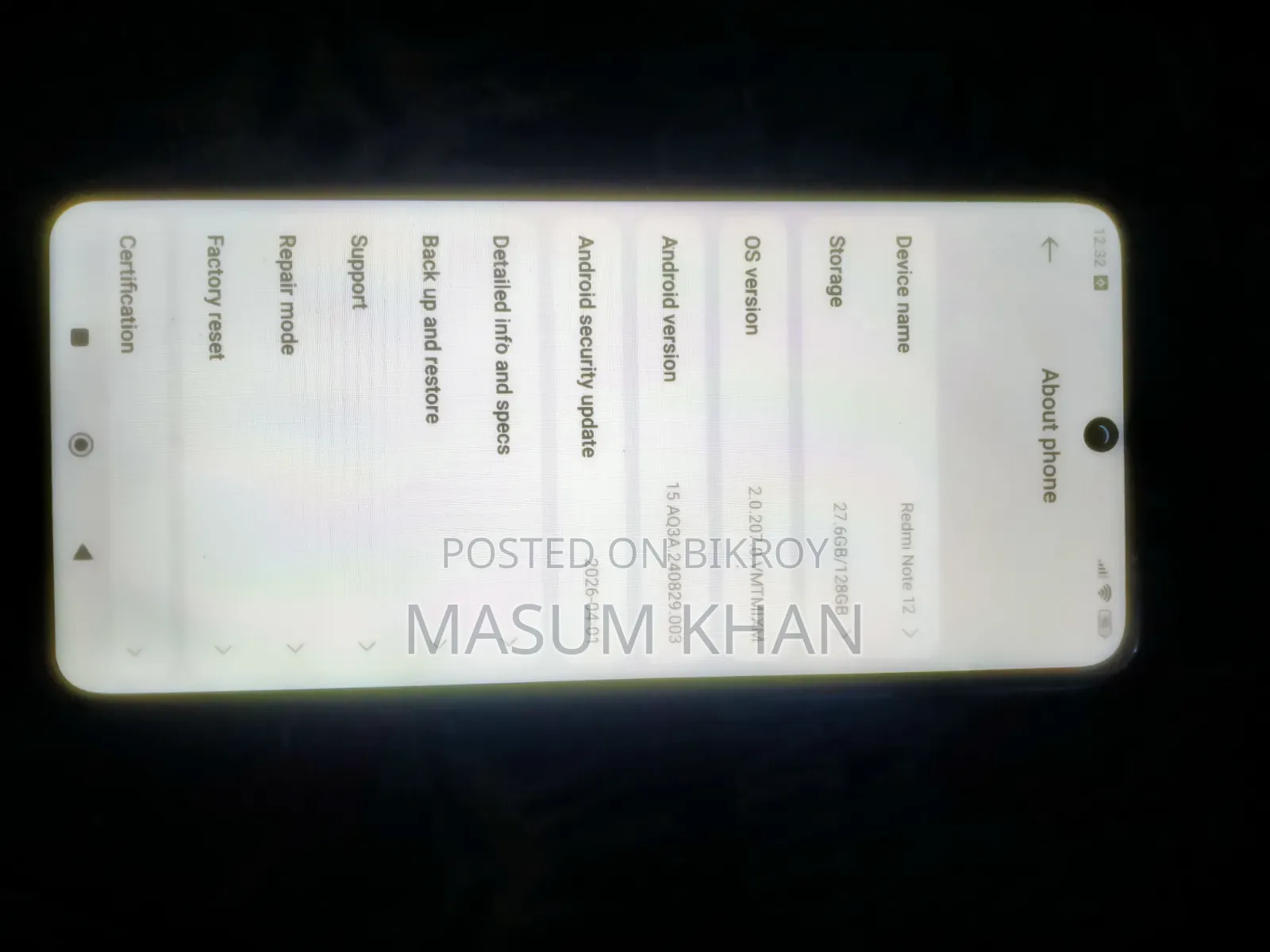 Xiaomi Redmi Note 12 128 GB Gray