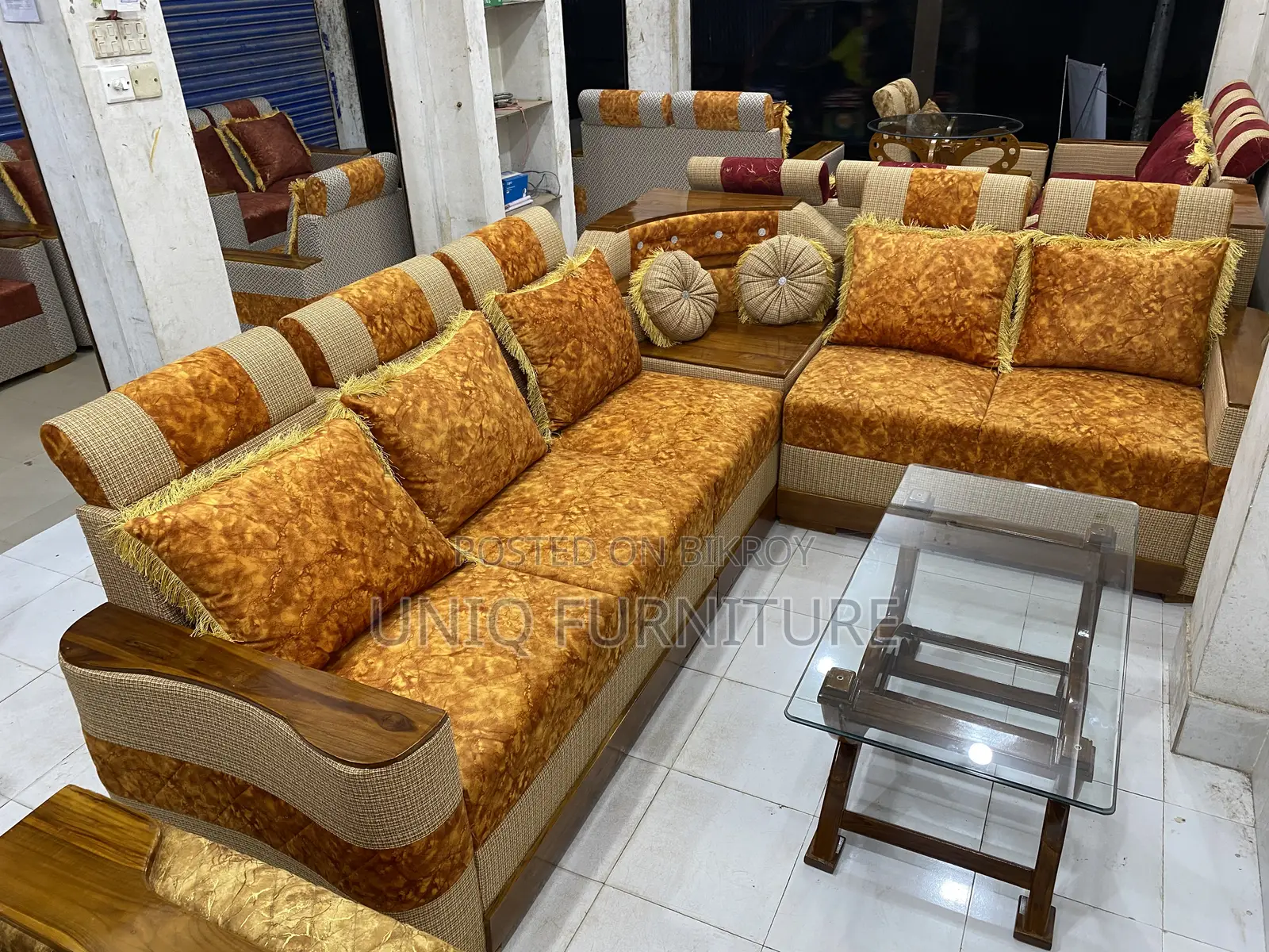 মিনি কর্নার সোফা ৫ সিট ১ কর্নার
