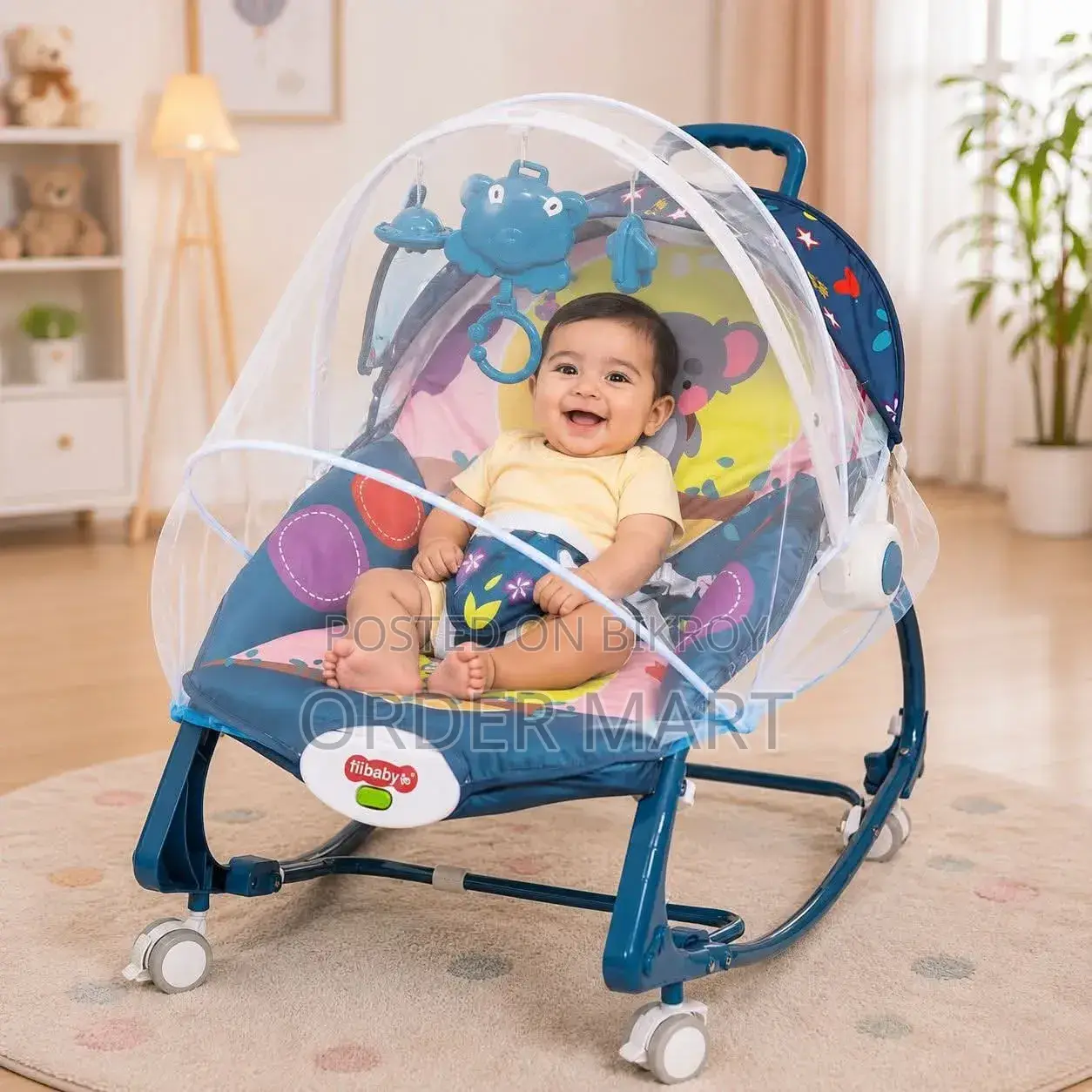 4 in 1 Baby Bouncer With Mosquito Net