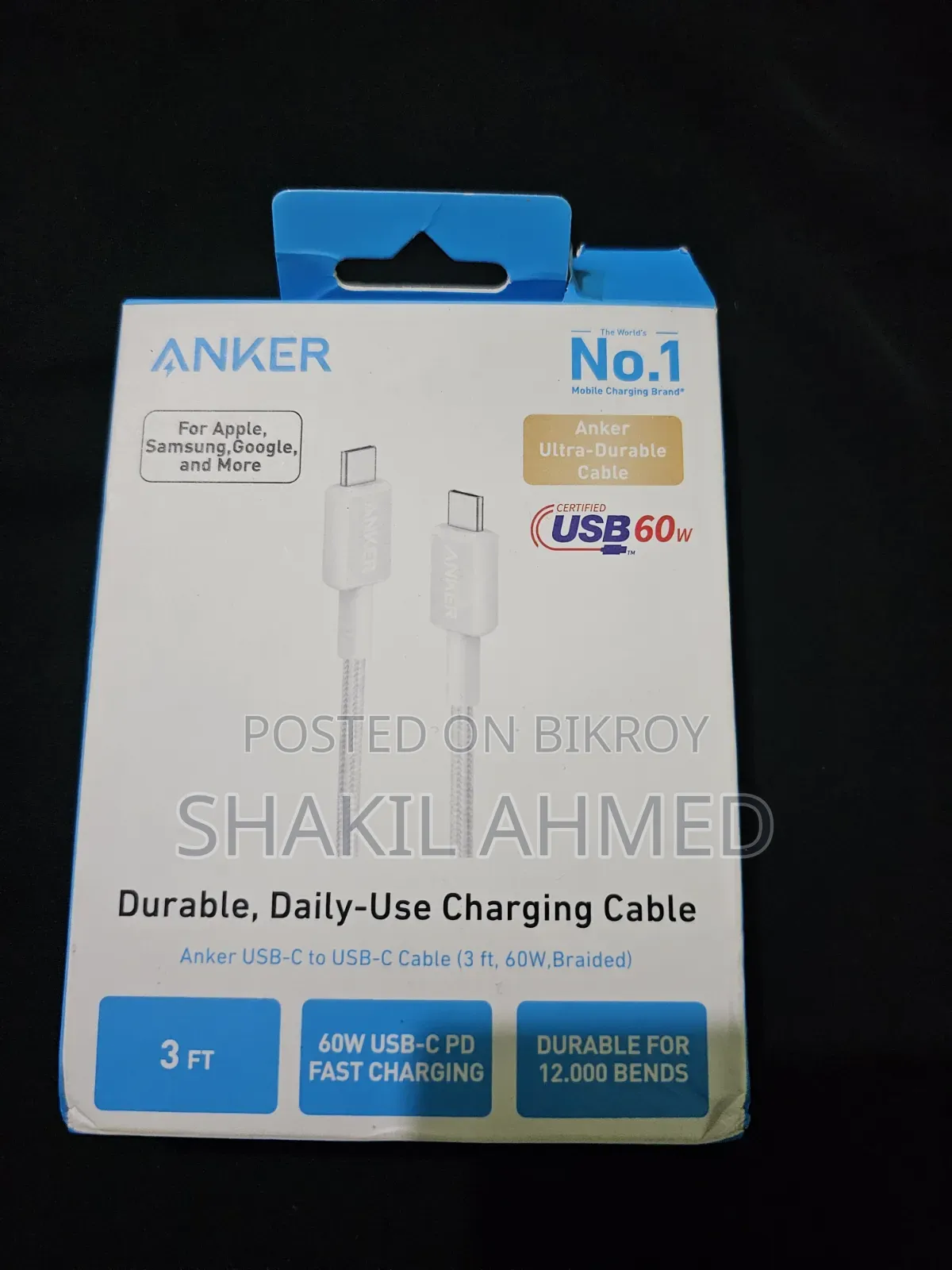Anker USB-C to USB-C Fast Charging 60W