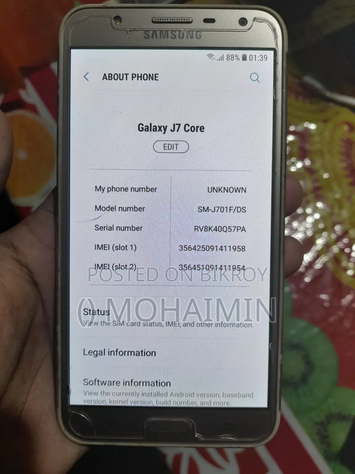Samsung Galaxy J7 Core 16 GB Rose Gold