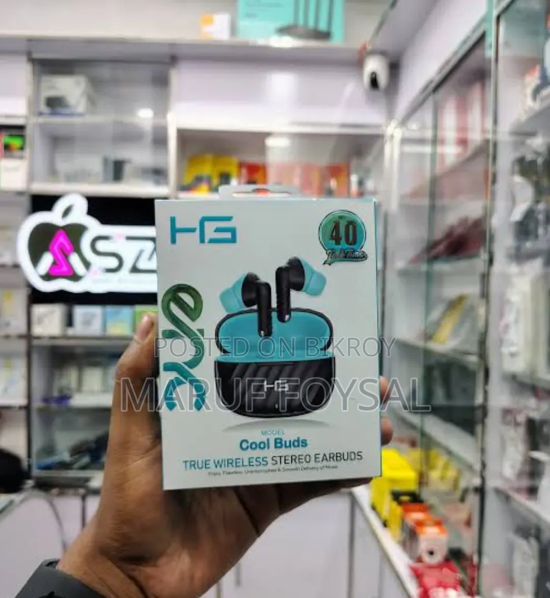 এইচজি কুল বাডস ওয়্যারলেস ইয়ারবাডস ওয়্যারলেস স্টেরিও ৬ মাসের ওয়ারেন্টি