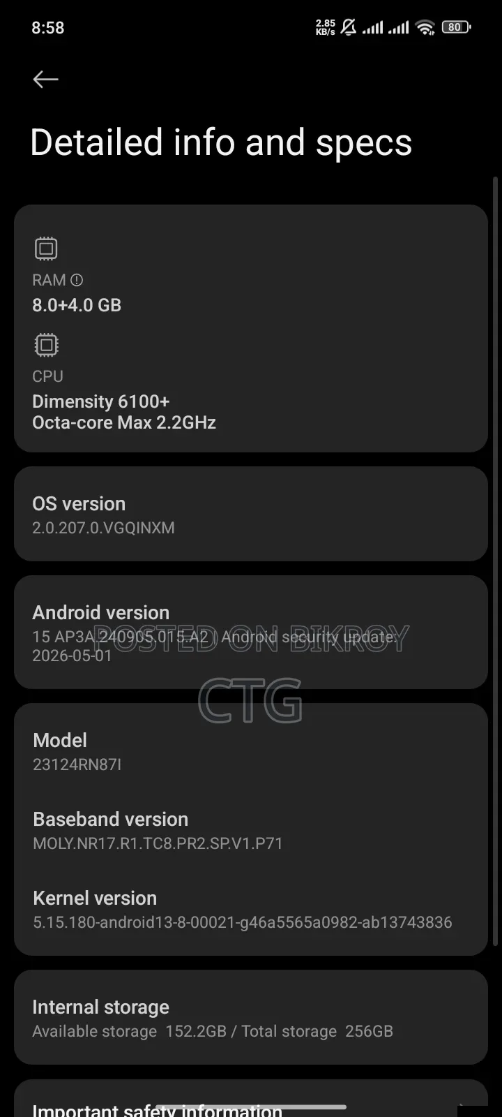 Xiaomi Redmi 13C 5G 256 GB White