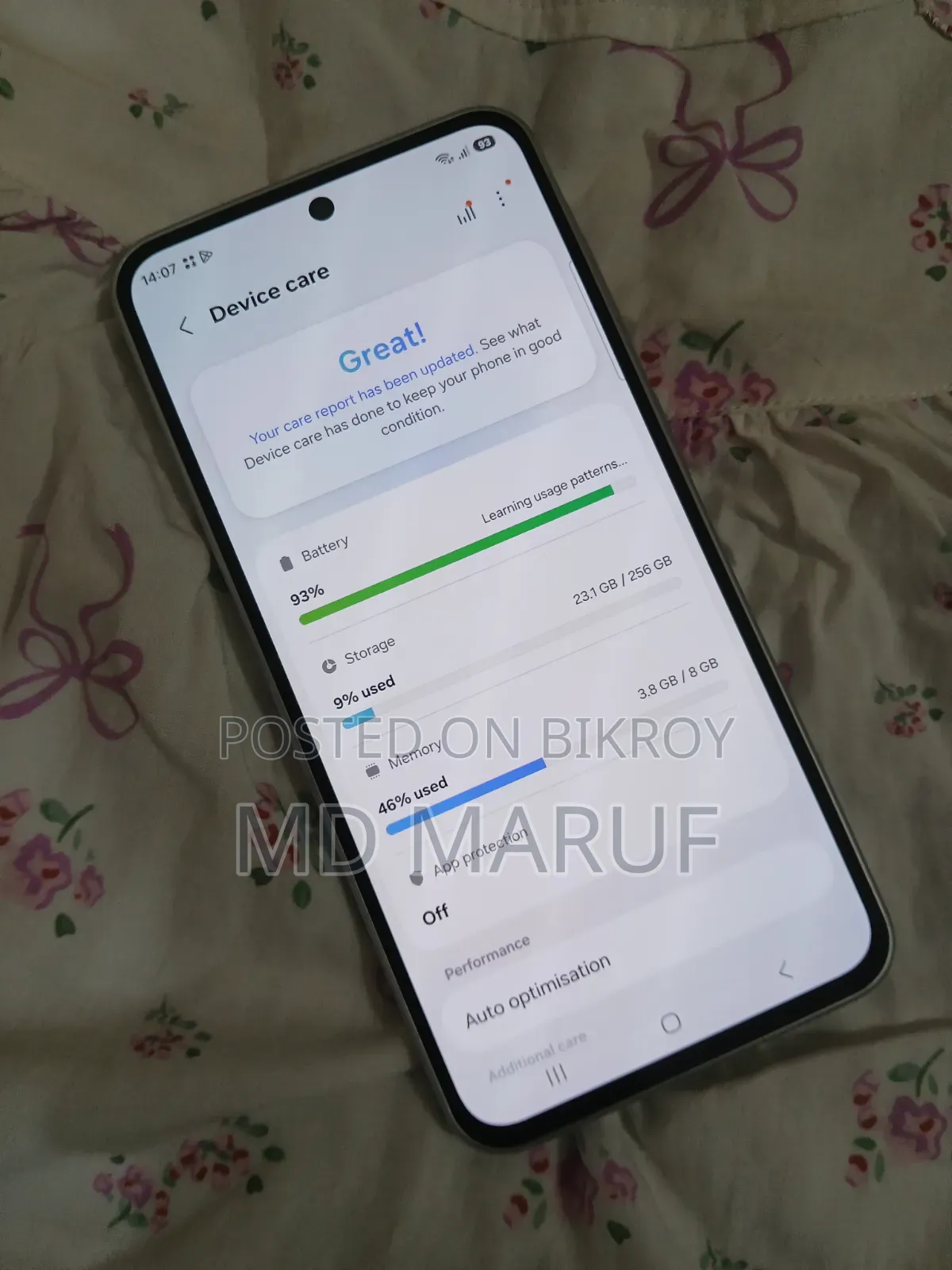 নিউ স্যামসাং গ্যালাক্সি এ৩৬ ২৫৬ জিবি সিলভার