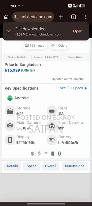 New Xiaomi Redmi A7 Pro 64 GB Black