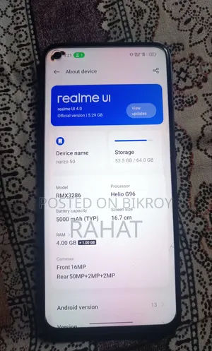 Realme Narzo 50 64 GB Black
