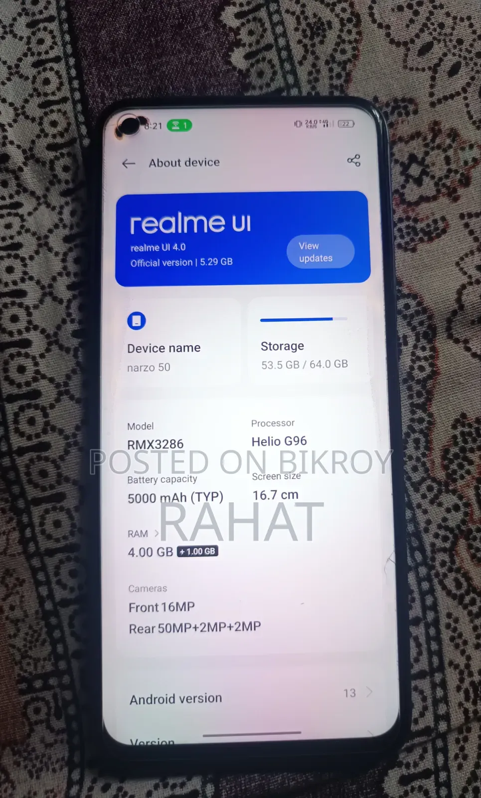 Realme Narzo 50 64 GB Black