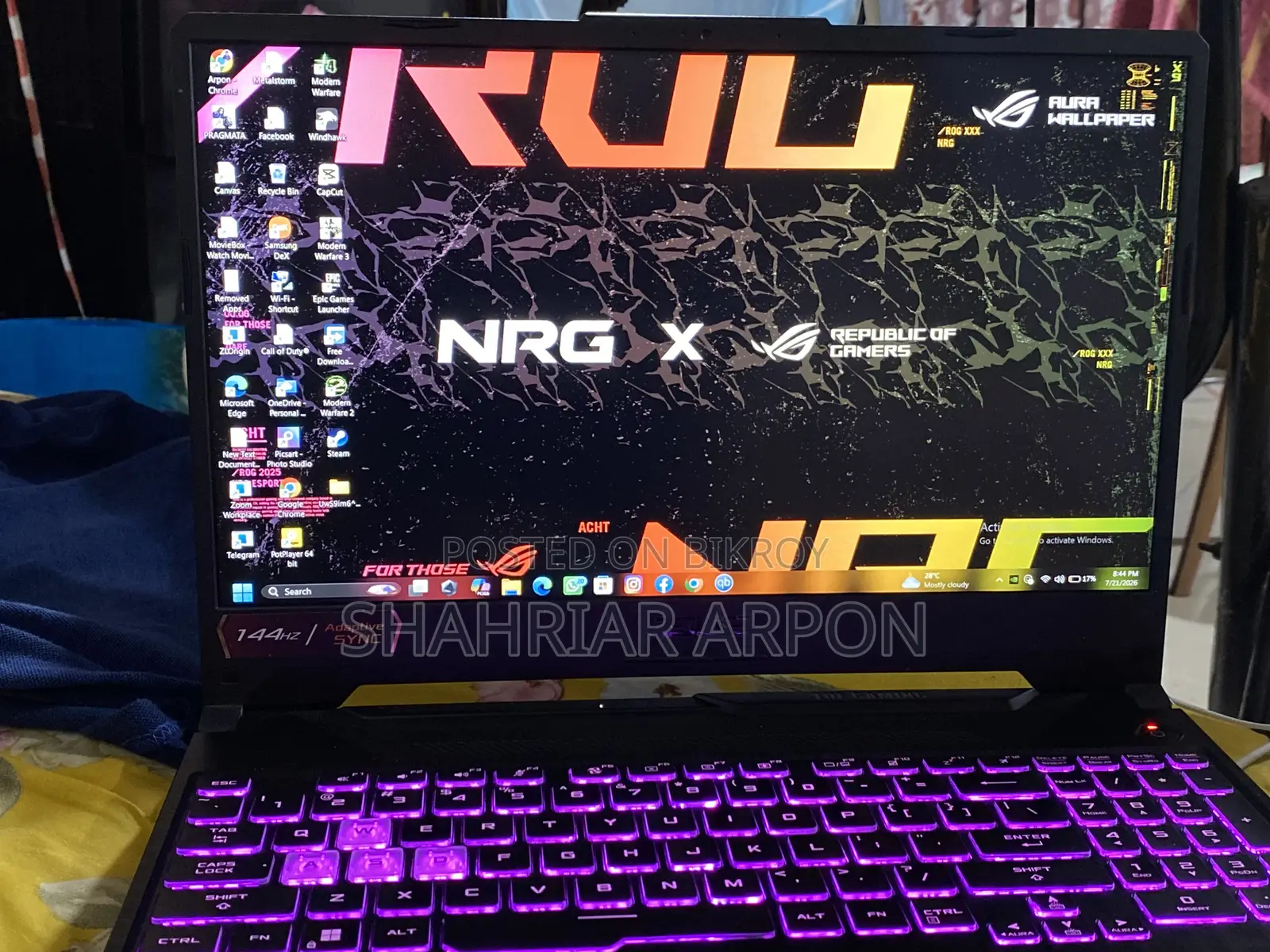 Laptop Asus TUF Gaming A15 8GB AMD Ryzen 7 SSD 512GB