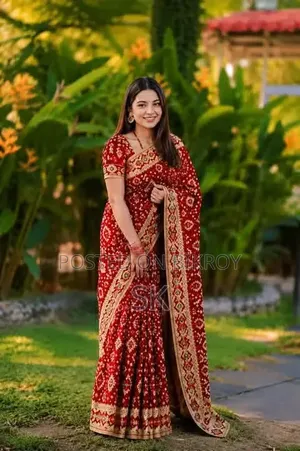 Dhaka Motif Zari Jamdani Blouse Piece