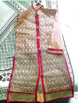 This golden katan sherwani