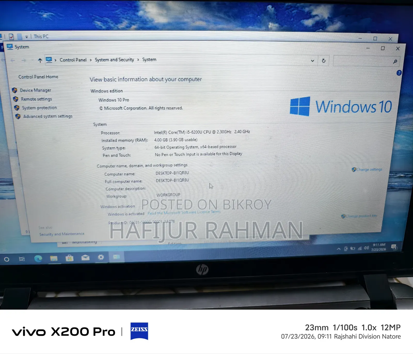 Laptop HP 430 G3 4GB Intel Core I5 SSD 128GB