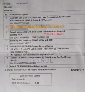 Desktop Computer 16GB RAM Intel Core i5 SSD 500GB