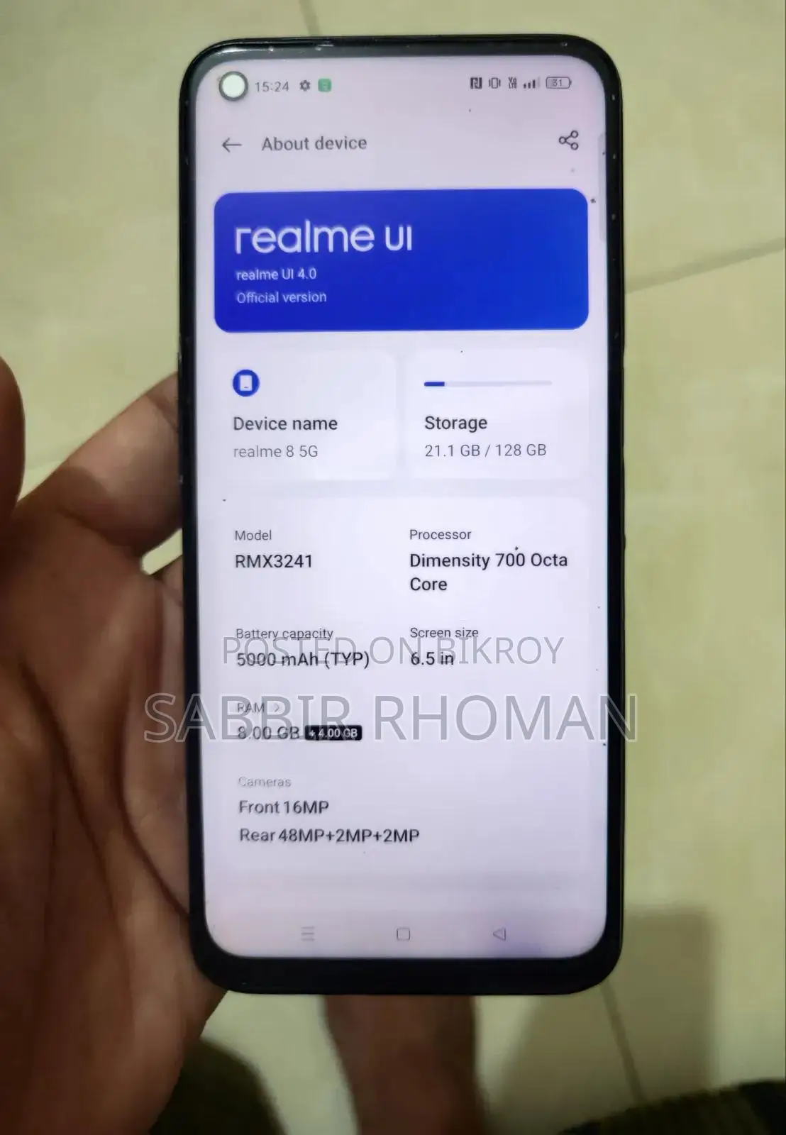 Realme 8 5G 128 GB Black