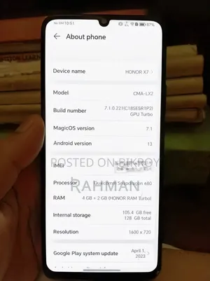 Honor X7 128 GB Black