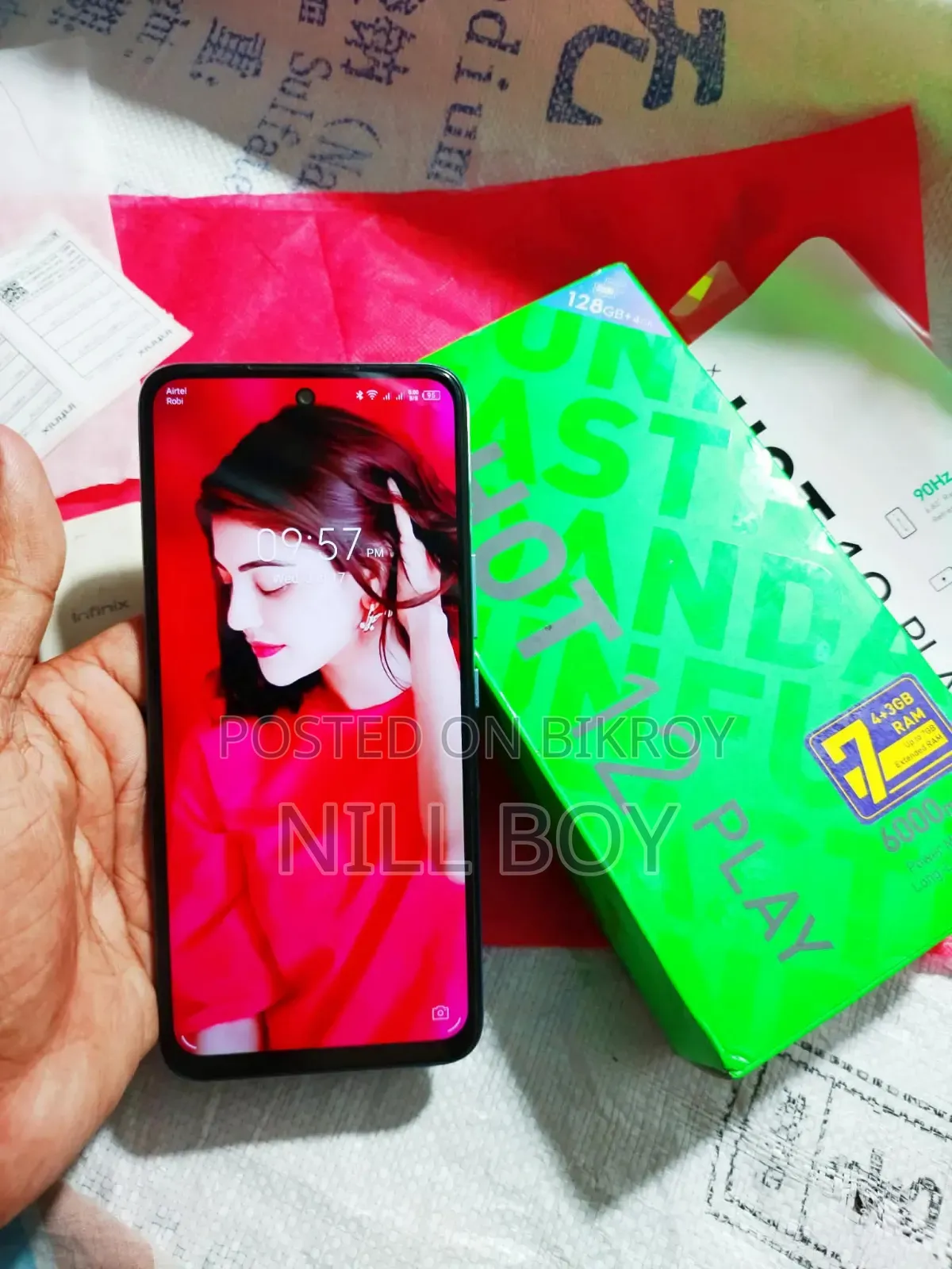 ইনফিনিক্স হট ১২ প্লে ১২৮ জিবি ব্লু