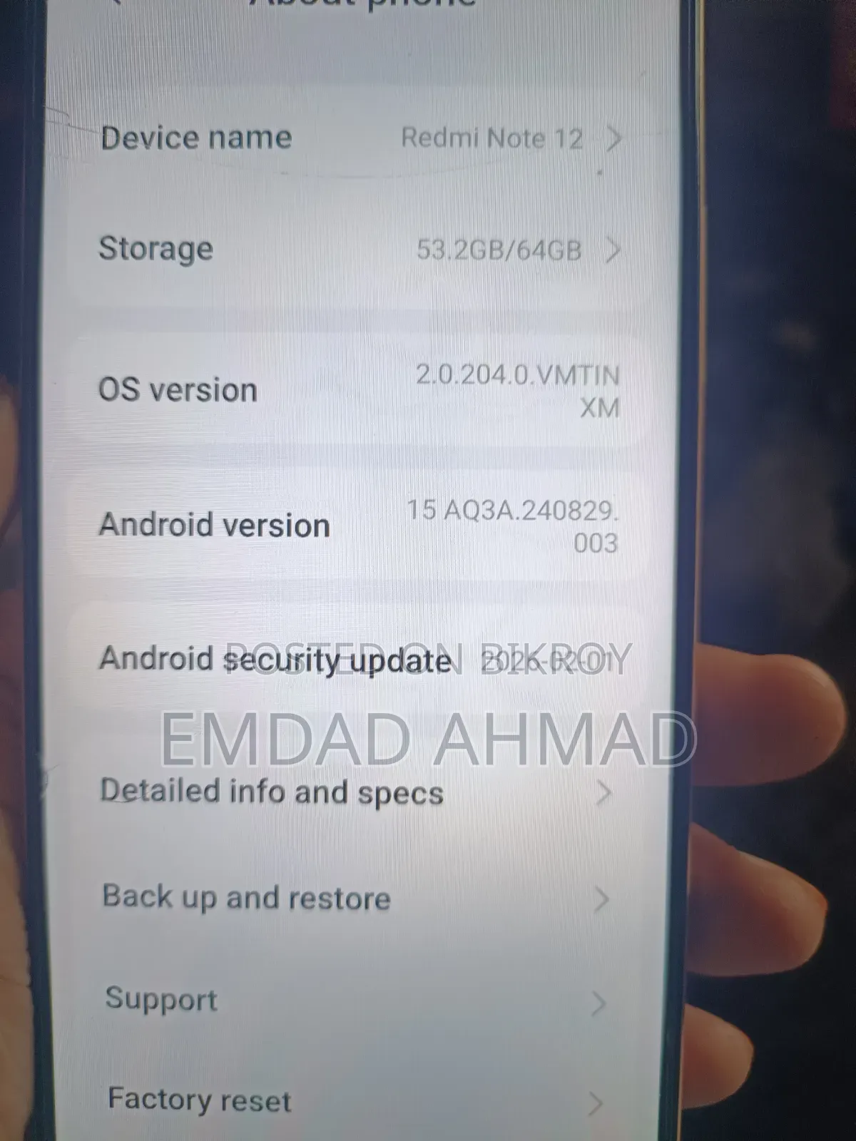 Xiaomi Redmi Note 12 128 GB Orange