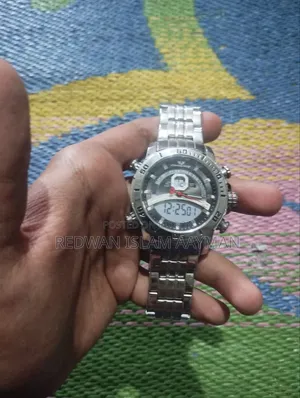 Stylish Analog Digital Stainless Steel Men's Watch | Good Condition