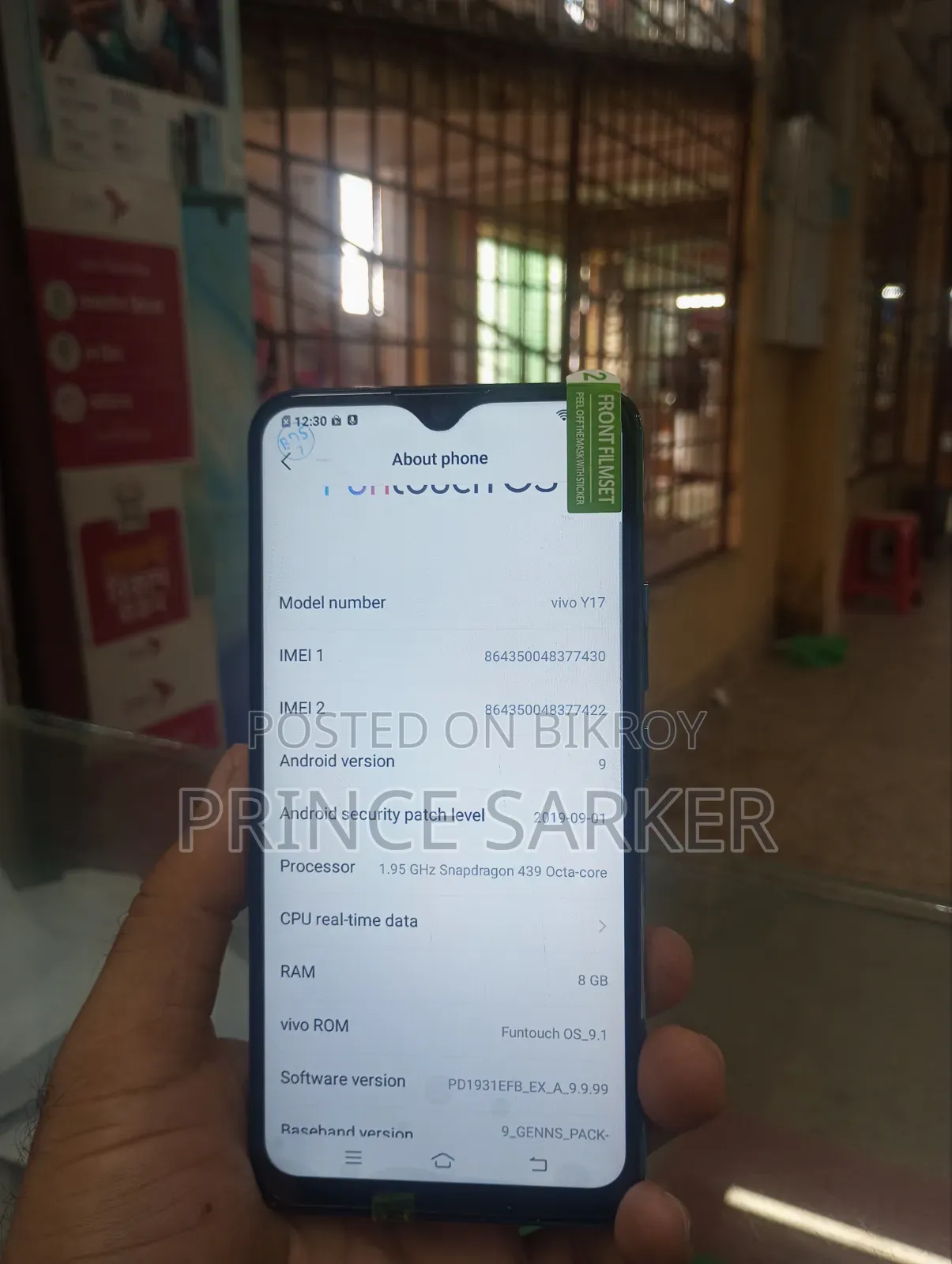 Vivo Y17 256 GB Blue