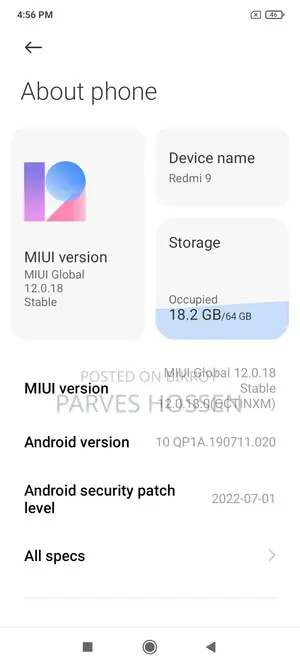 Xiaomi Redmi 9 64 GB Bronze