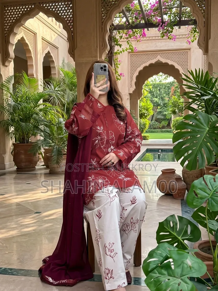 স্কিন প্রিন্টসহ কটন ড্রেস