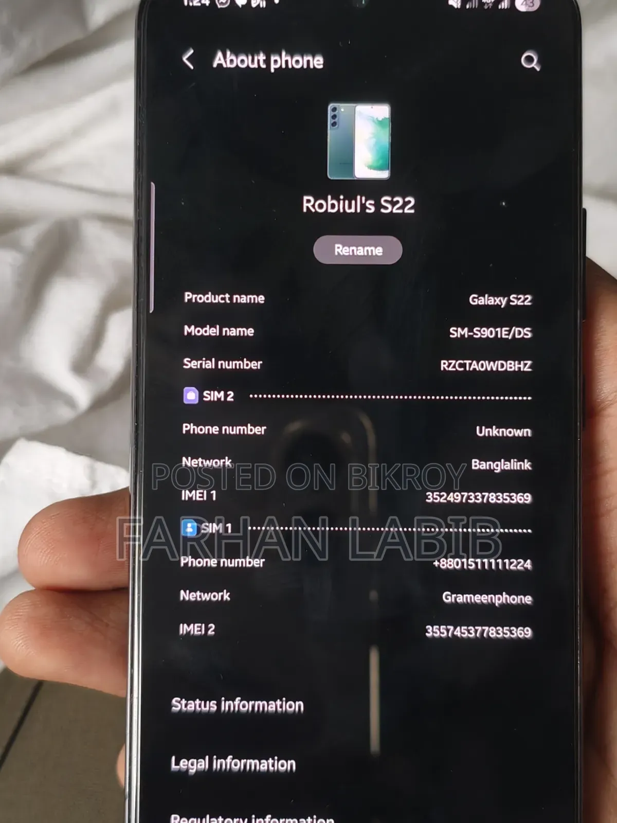 Samsung Galaxy S22 5G 256 GB Black