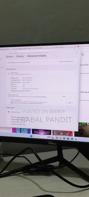 মনিটর সেল (পিসি পাওয়ার পিসিজিএম-কিং ২২২১.৪৫" আইপিএস ১০০হার্জ এফএইচডি মনিটর)