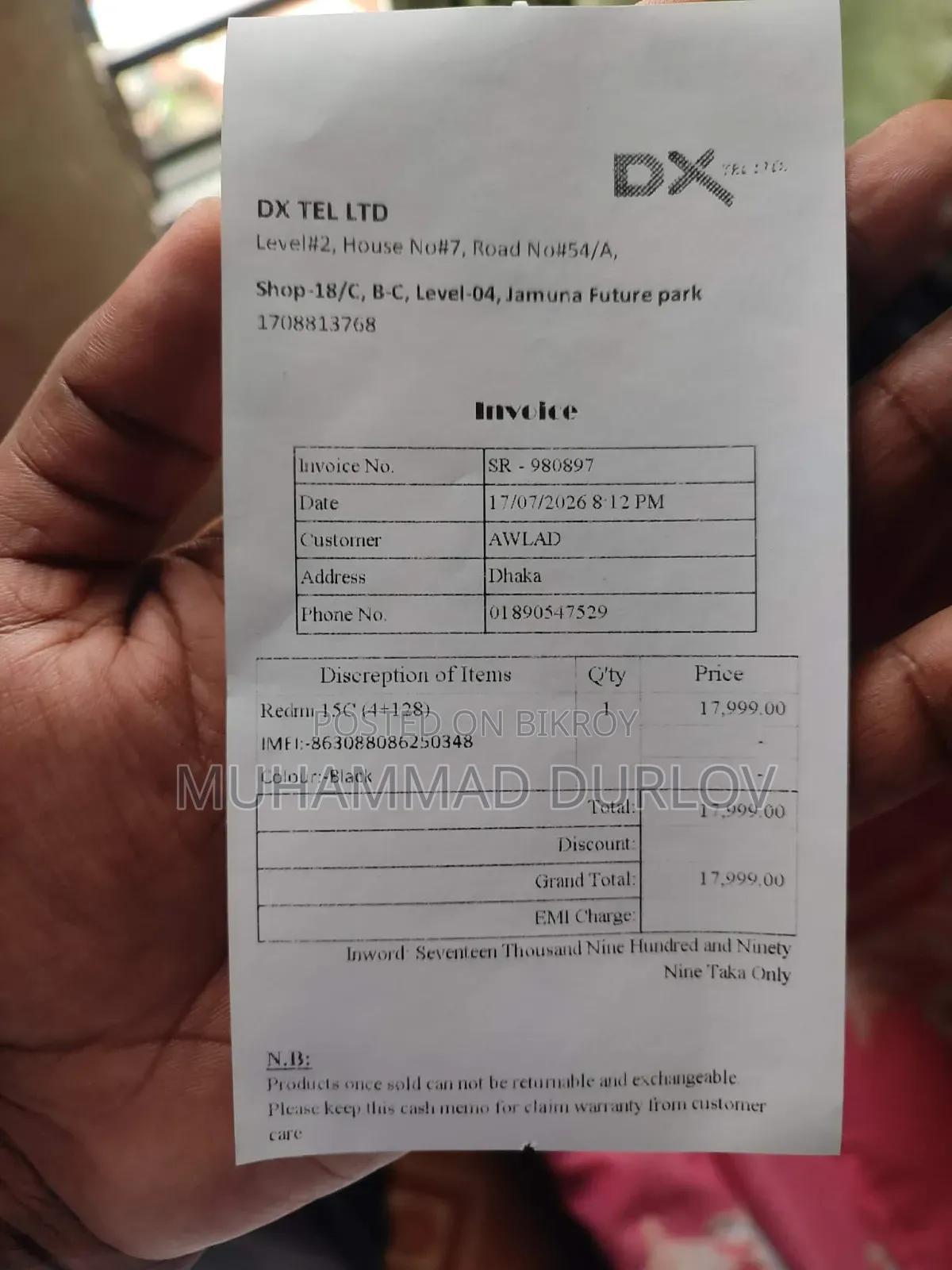New Xiaomi Redmi 15C 4G 128 GB Blue