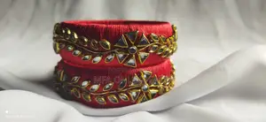 ২ পিস কুন্দন সিল্ক থ্রেড চুড়ি (2 PCS Kundan Silk Thread Bangles)