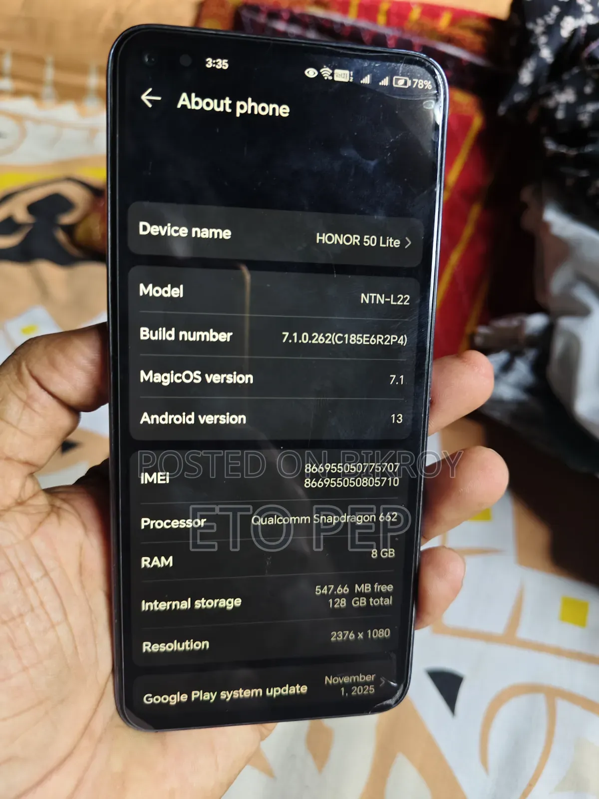Honor 50 Lite 128 GB Silver