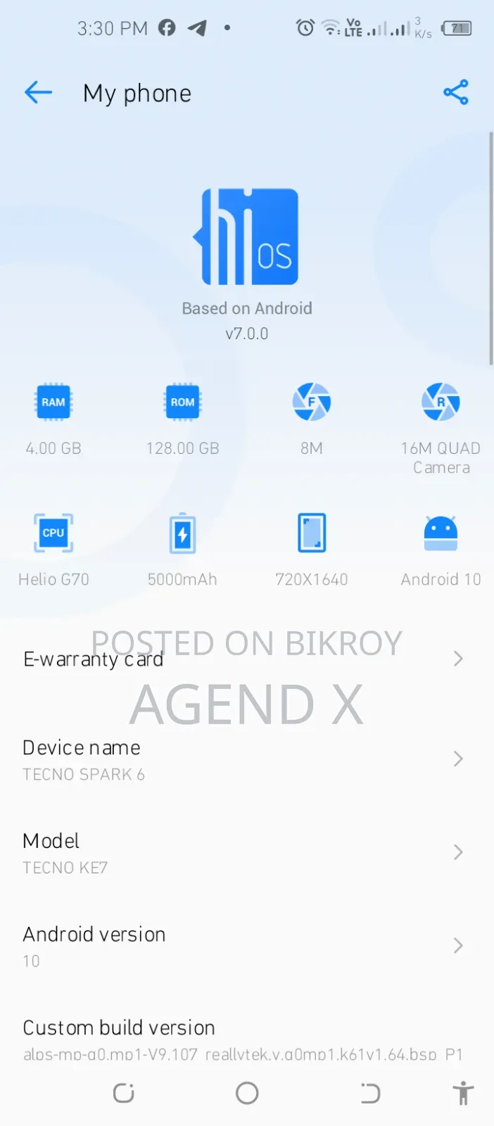 Tecno Spark 6.0 64 GB Blue