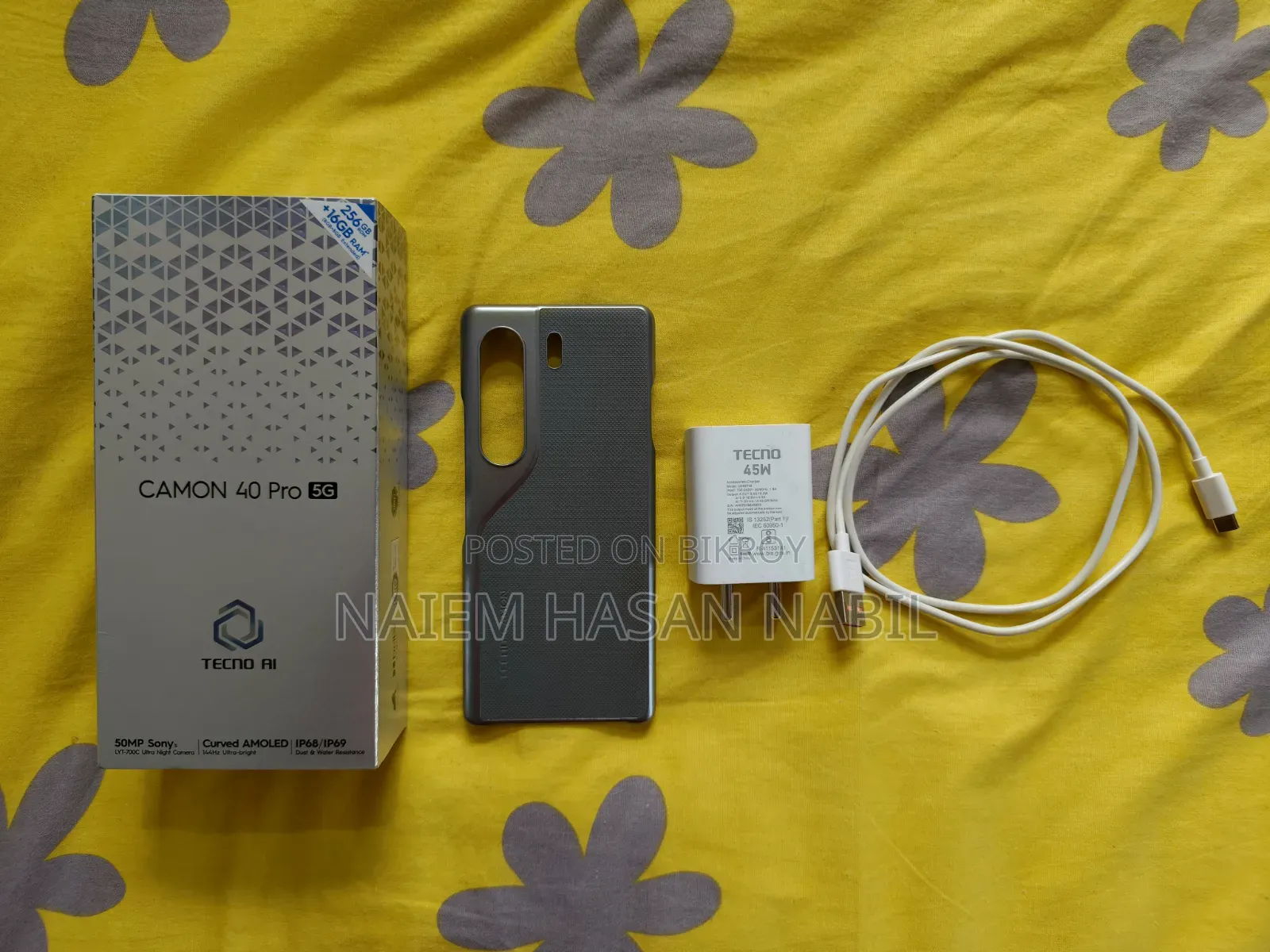 টেকনো ক্যামন ৪০ প্রো ৫জি ২৫৬ জিবি গ্রে